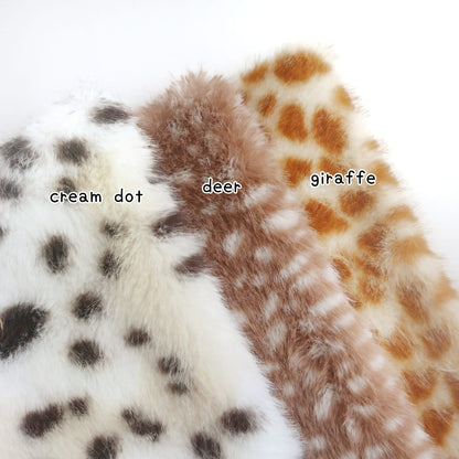 Deer Print Faux Fur B17