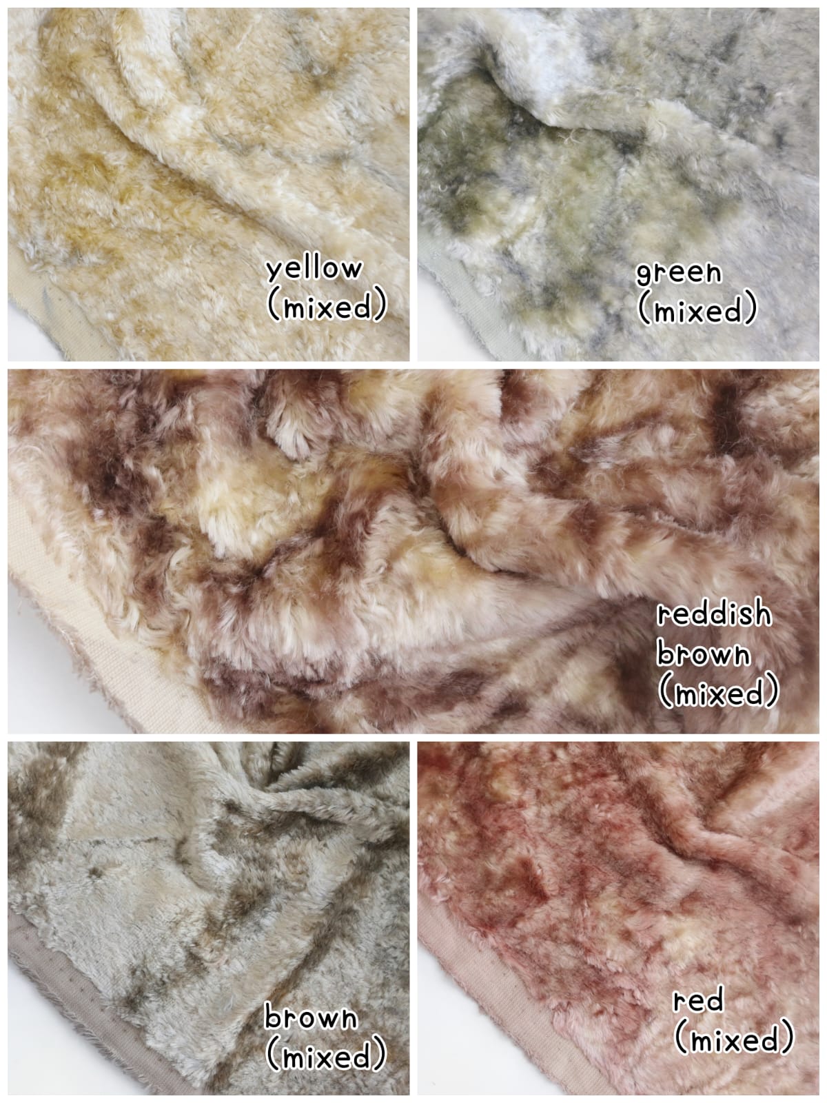 hand-dyed 10mm fluffy viscose A23