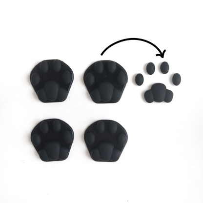 2pcs Soft Black Dog Paws