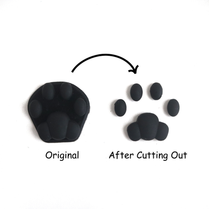 2pcs Soft Black Dog Paws