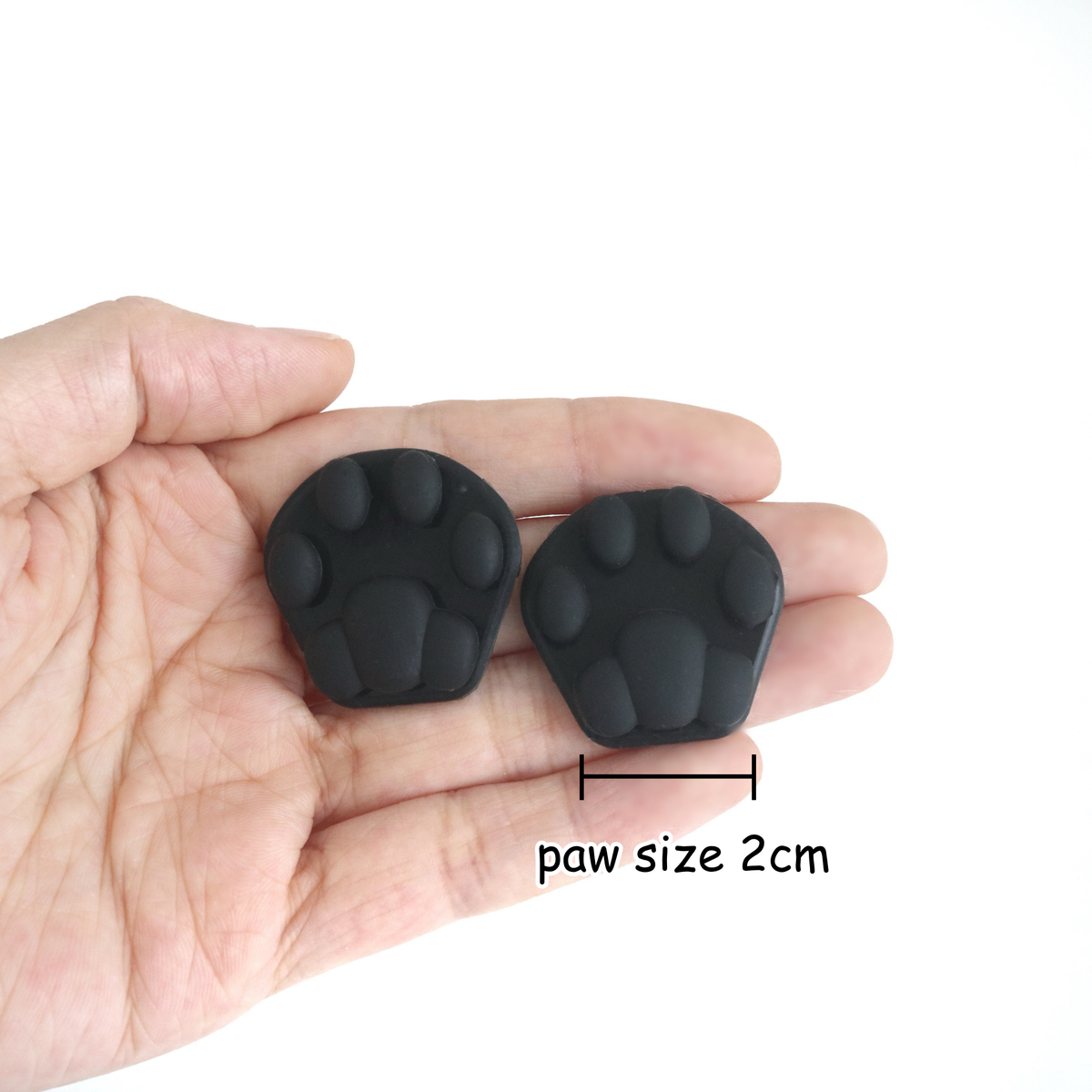 2pcs Soft Black Dog Paws