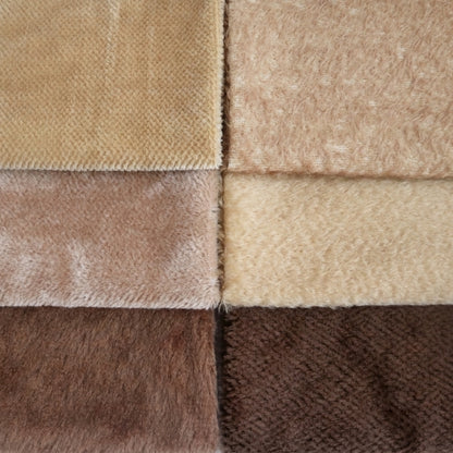 Yellow & Brown Mohair Fabric