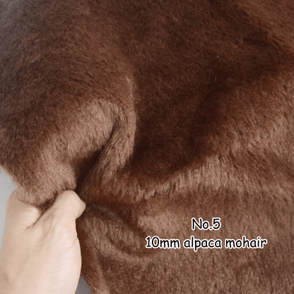 Yellow & Brown Mohair Fabric
