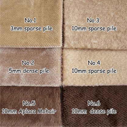 Yellow & Brown Mohair Fabric