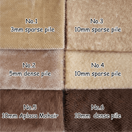Yellow & Brown Mohair Fabric