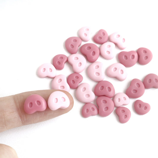 5pcs Handmade Clay Pig Nose