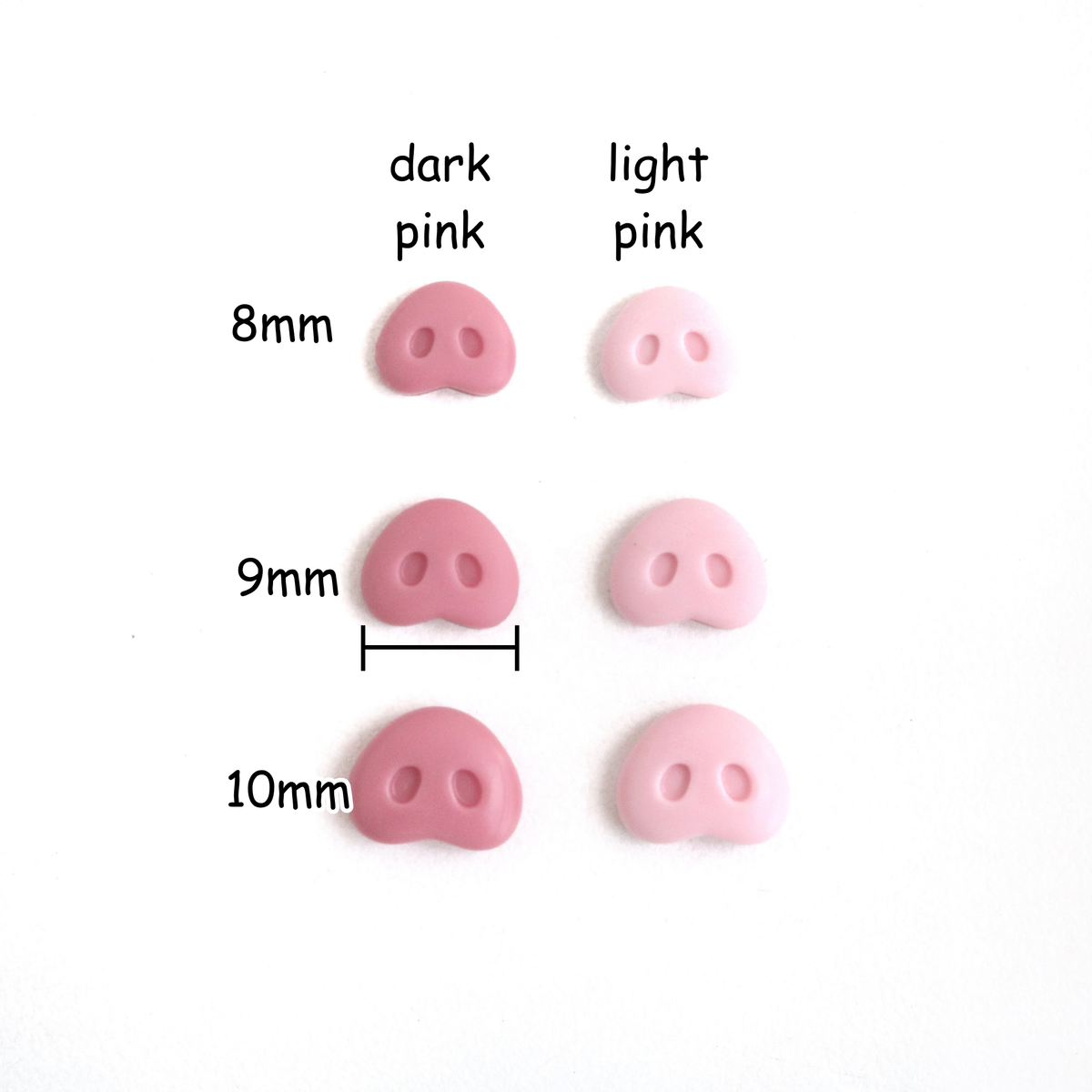 5pcs Handmade Clay Pig Nose