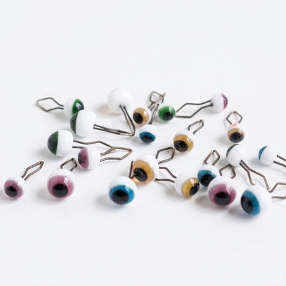 3pairs Colorful Glass Eyes