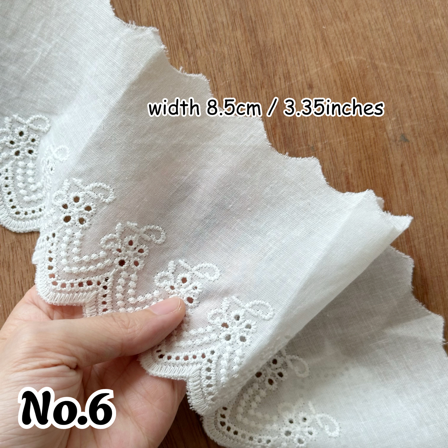 2yards Embroidered Cotton Lace Trim