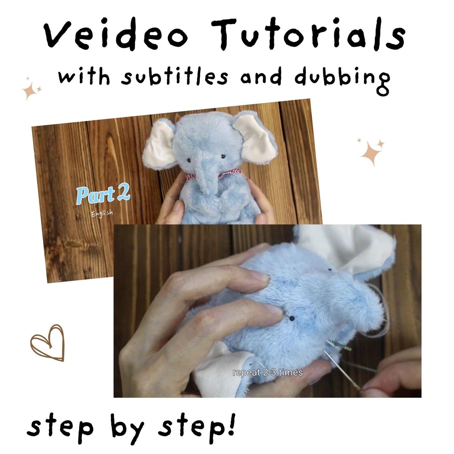 Elephant Plush Sewing Kit