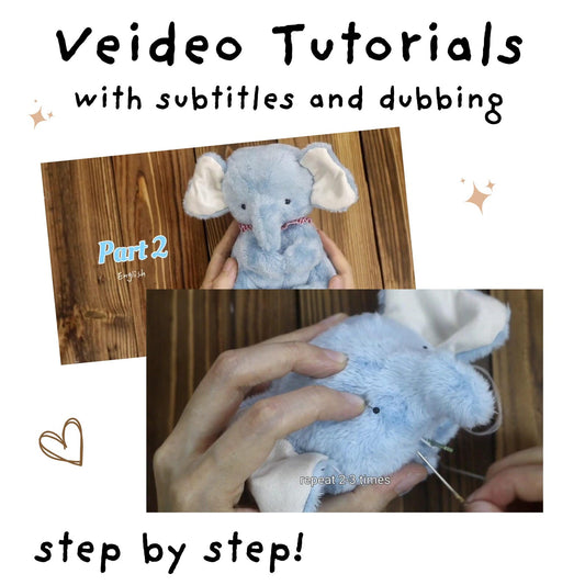 Elephant Plush Sewing Kit