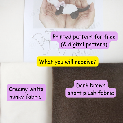 Ferret Plush Fabric Kit