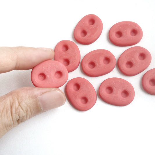 5pcs Flat Back Pig Nose