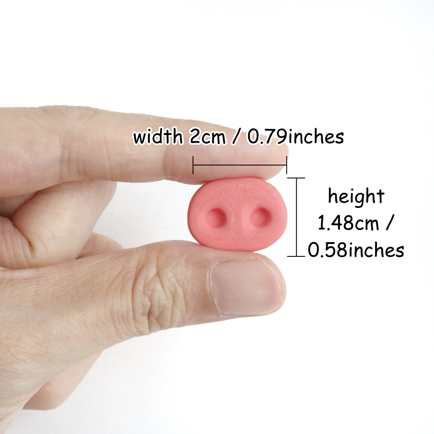 5pcs Flat Back Pig Nose