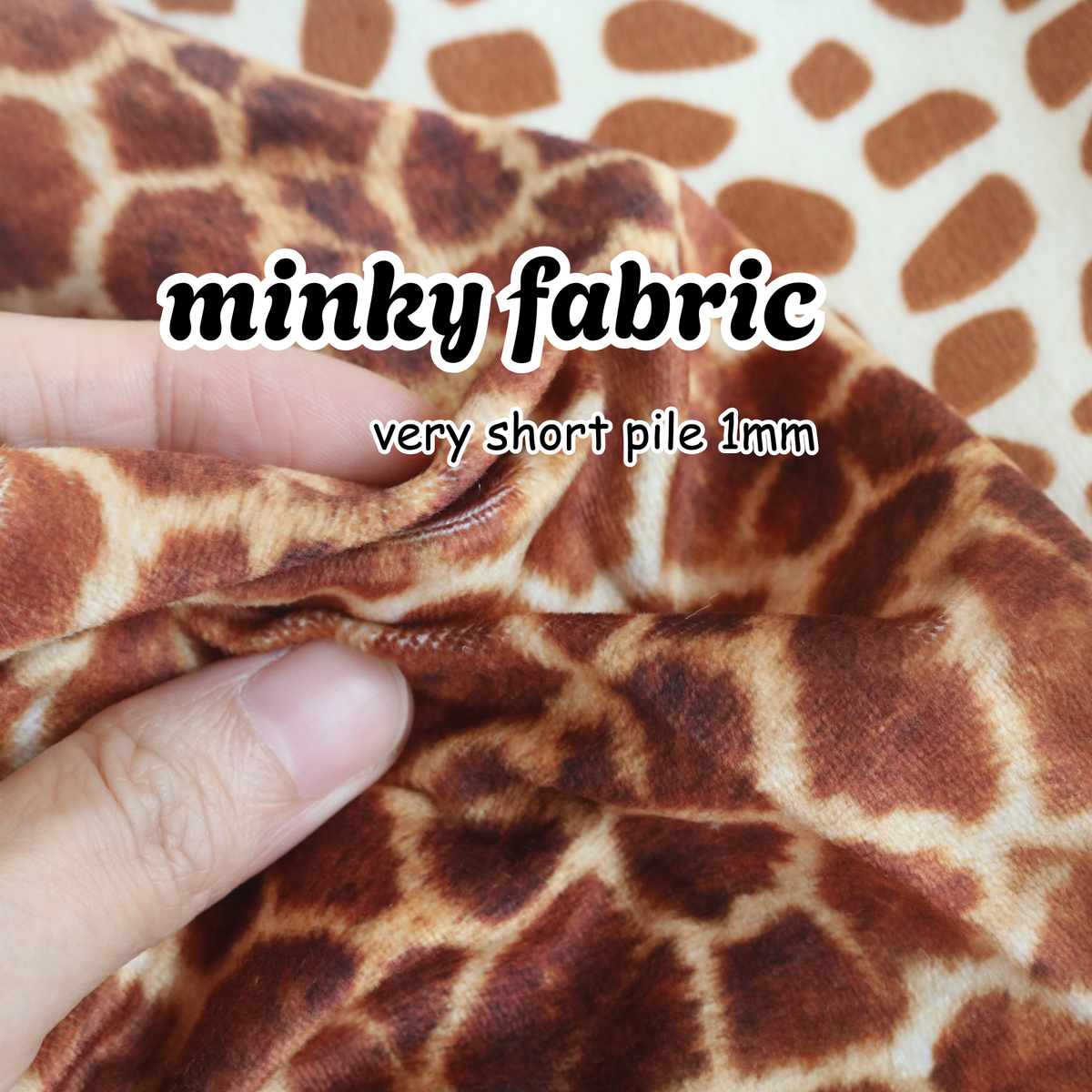 Soft Giraffe Plush Fabric (Minky/Fur Fabric)