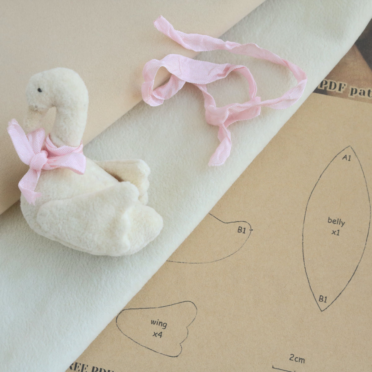 Goose Plush Fabric Kit