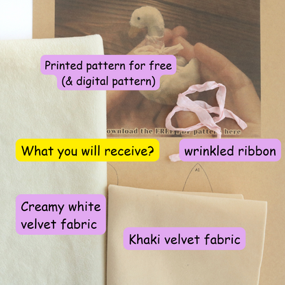 Goose Plush Fabric Kit
