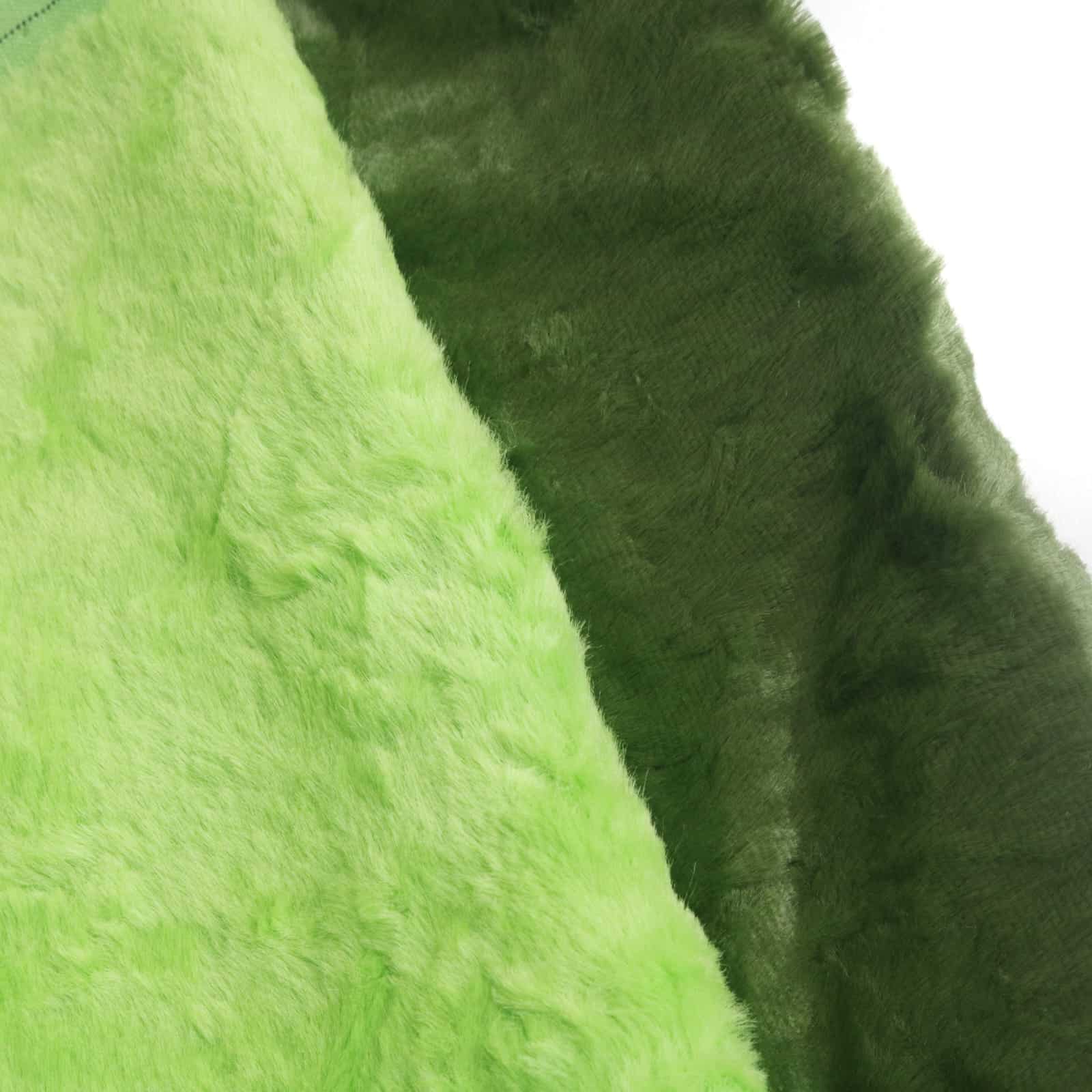 teddy bear viscose fabric in green color