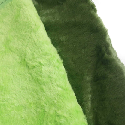 teddy bear viscose fabric in green color