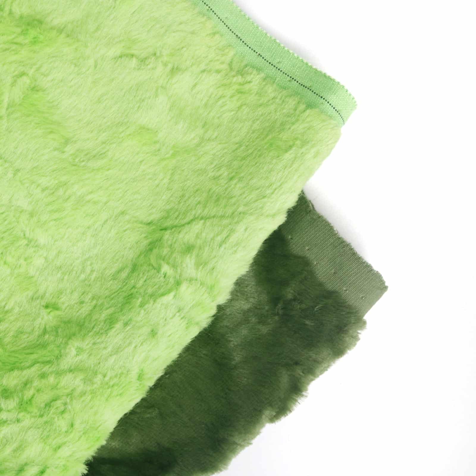 teddy bear viscose fabric in green color