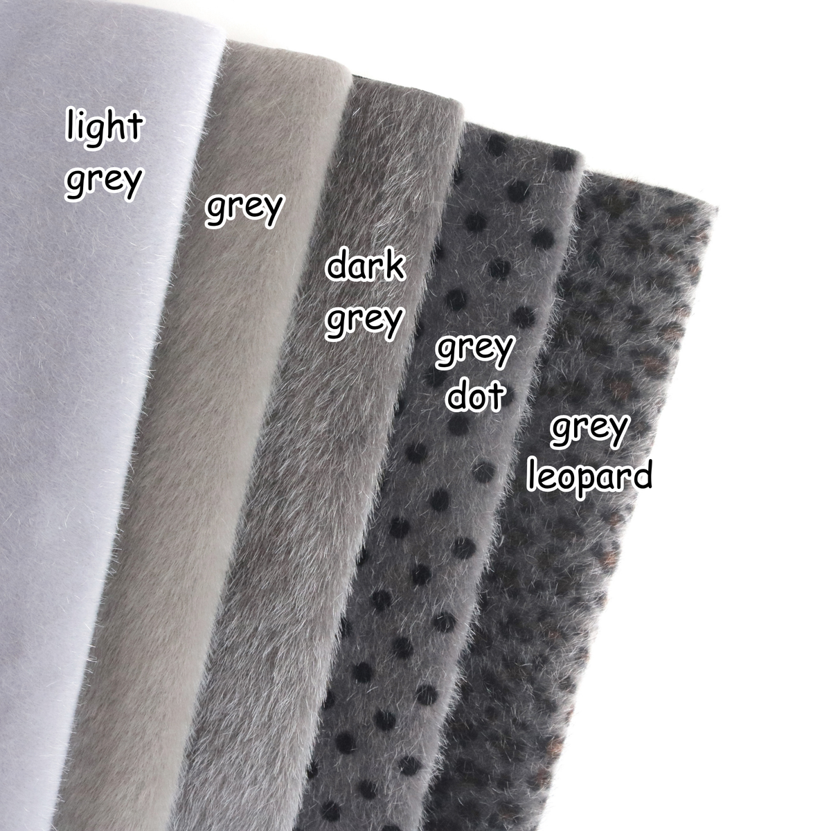 Grey Mini Bear Fabric A04