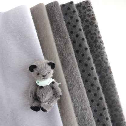 Grey Mini Bear Fabric A04