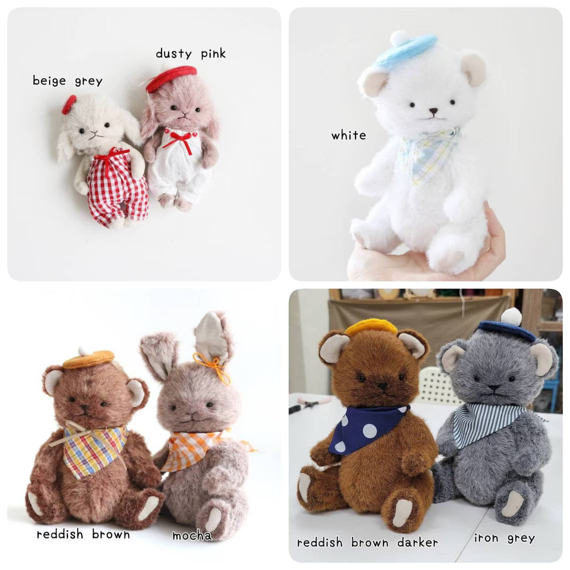 2 tone pile teddy bear faux fur C13