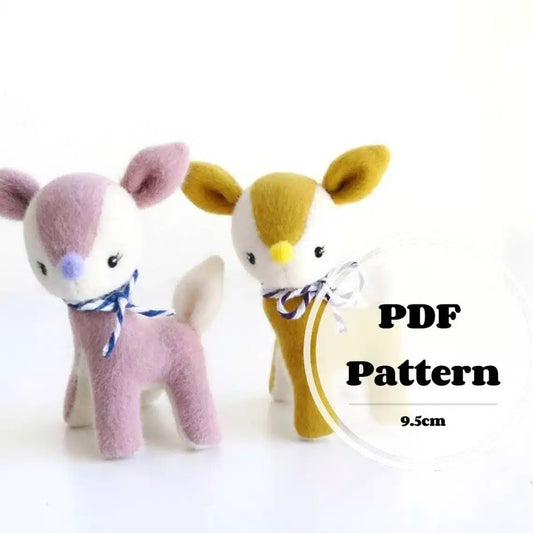 Retro deer sewing pattern