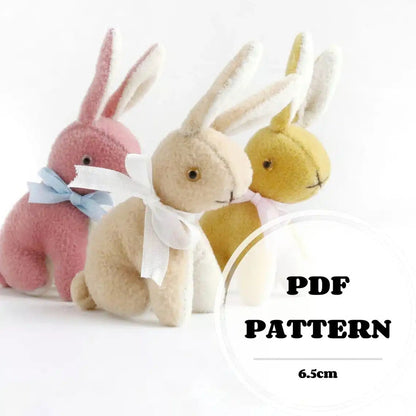Retro bunny sewing pattern