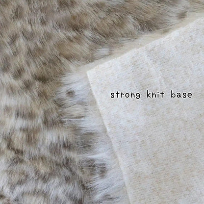 luxury 20mm leopard teddy bear fur fabric B08