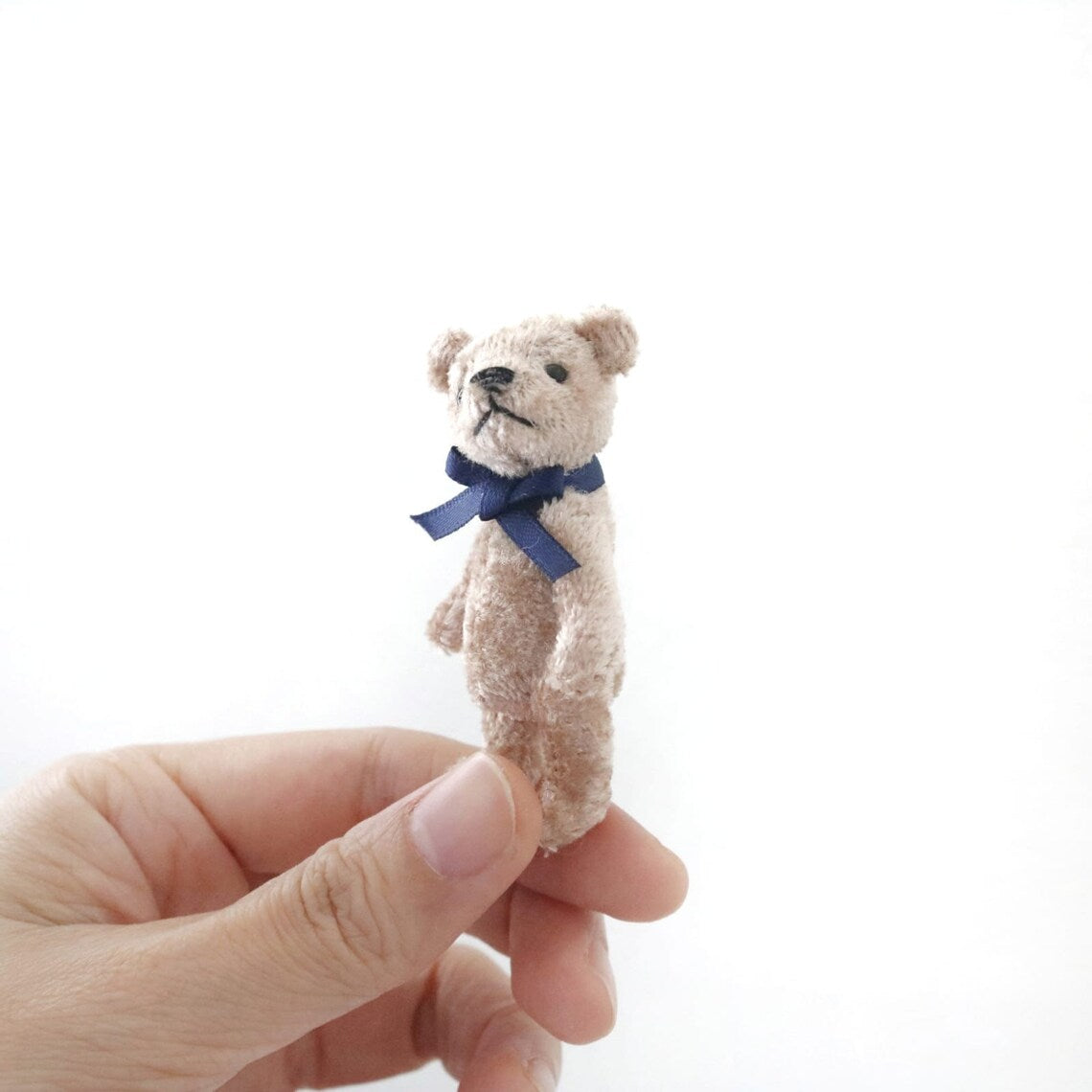 Vintage Miniature Bear Velvet Fabric A40