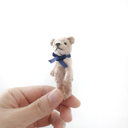 Vintage Miniature Bear Velvet Fabric A40