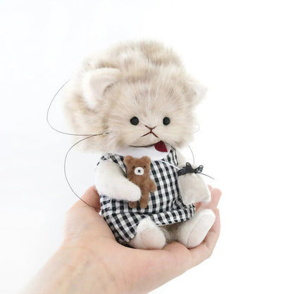 luxury 20mm leopard teddy bear fur fabric B08