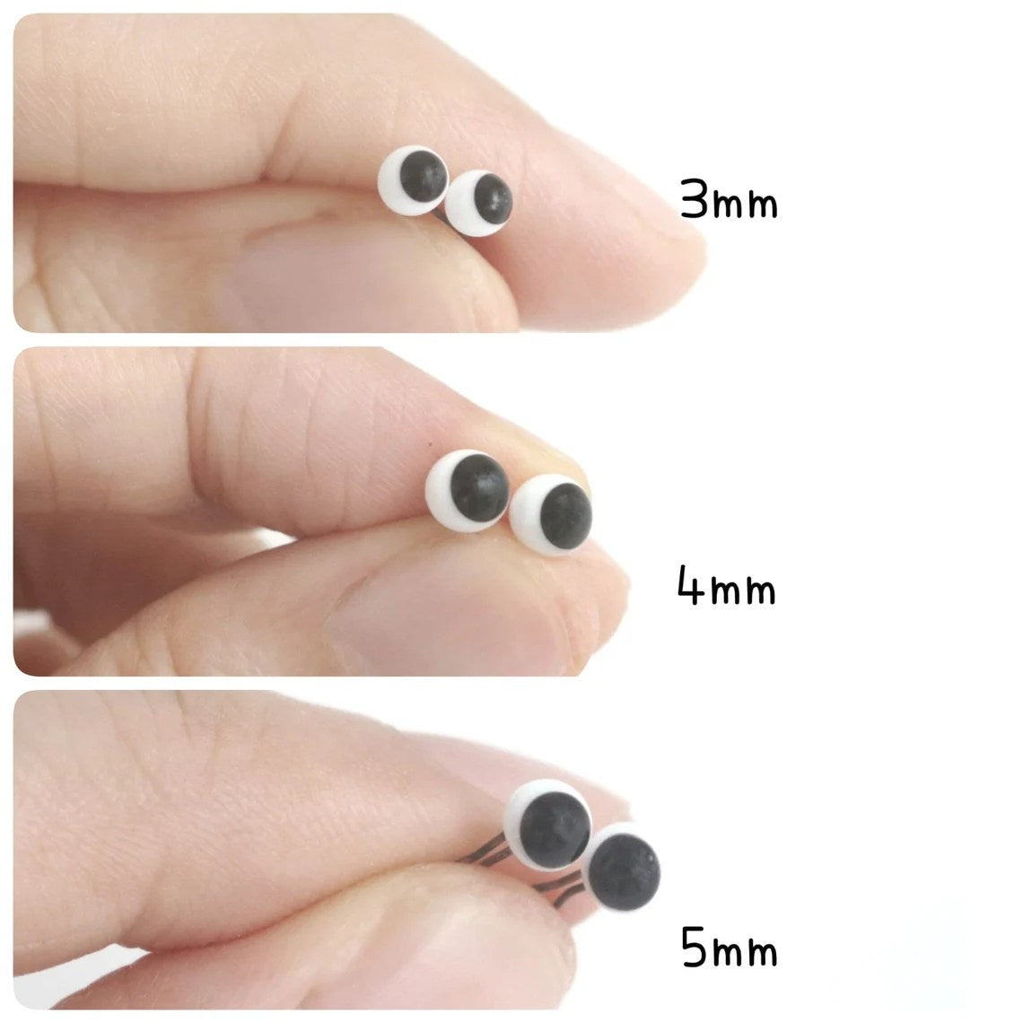 3pairs Colorful Glass Eyes