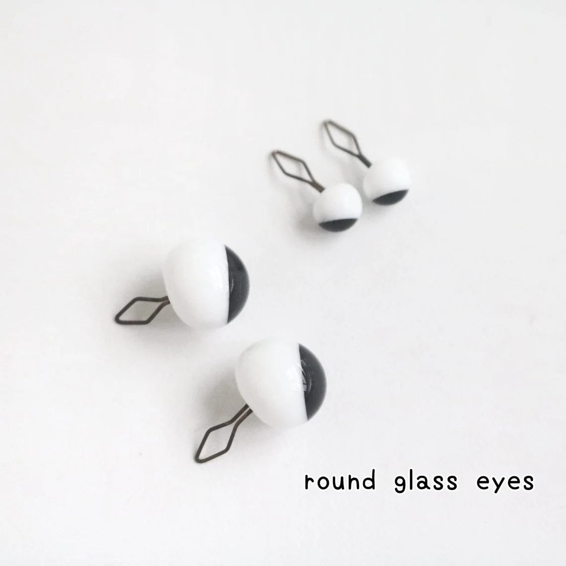 3pairs Black & White Googly Glass Eyes