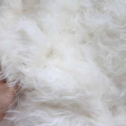 white mohair fabric