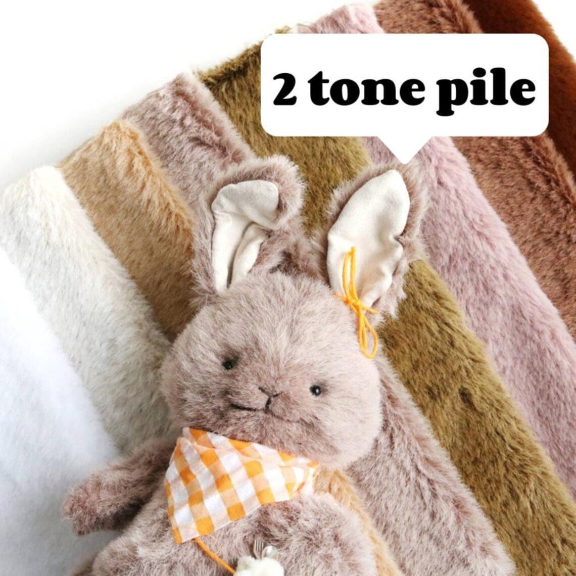 2 tone pile teddy bear faux fur C13