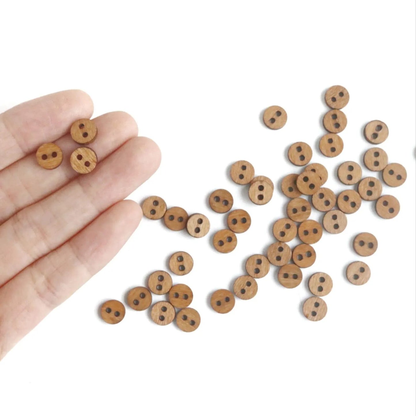 20pcs-8mm 10mm wooden buttons for doll clothes
