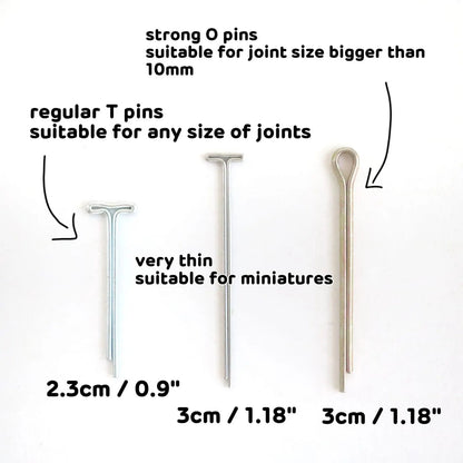 Cotter pin for teddy bear joints T pin/O pin
