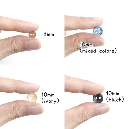 30pcs 8mm 10mm Wooden Buttons