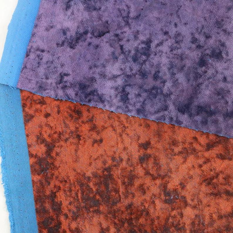 Last piece- Vintage Plush Fabric in Purple
