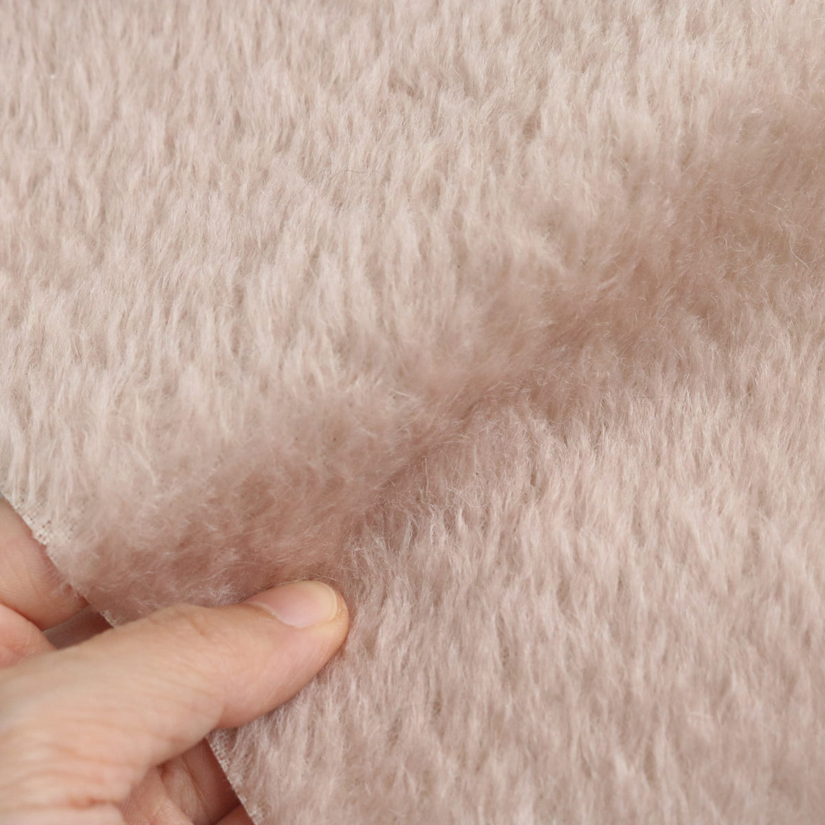 (Yard) 10mm Light Pink mohair fabric A46