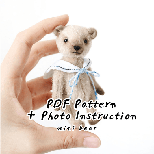 Mini Bear Sewing Pattern + Instruction