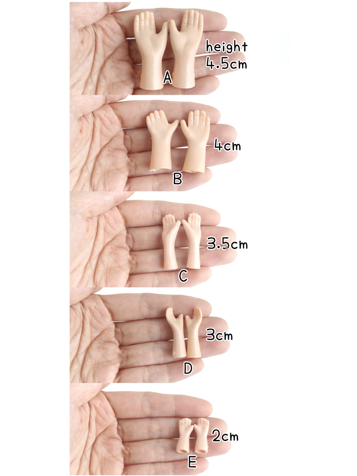Realistic miniature hand