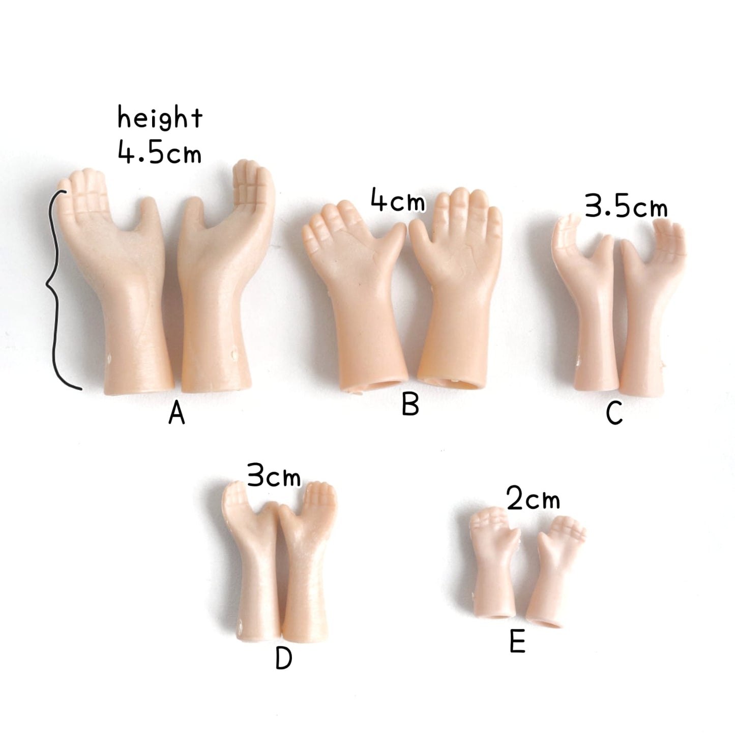 Realistic miniature hand