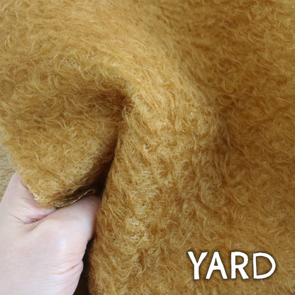 (Yard) Yellow 13mm mohair fabric A46