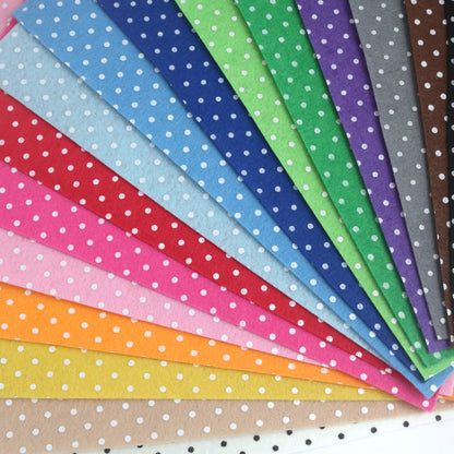4pcs Polka Dot Felt Sheet 1mm