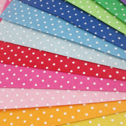 4pcs Polka Dot Felt Sheet 1mm