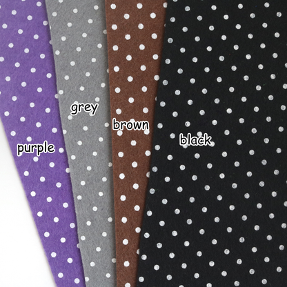 4pcs Polka Dot Felt Sheet 1mm