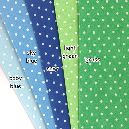 4pcs Polka Dot Felt Sheet 1mm